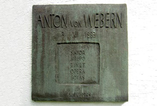 Gedenktafel Anton Webern